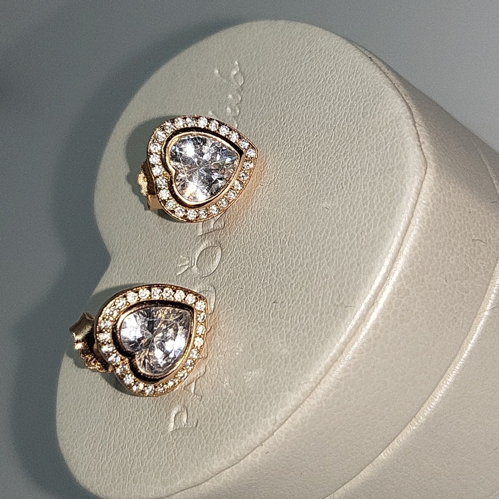 Pandora rose gold earrings